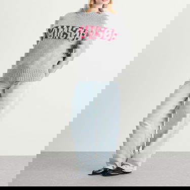 Pleteni pulover Samsoe Samsoe Samsøe Samsøe Sakeiku Logo Knit Jumper Siva | F25300175-CLR000337, 4