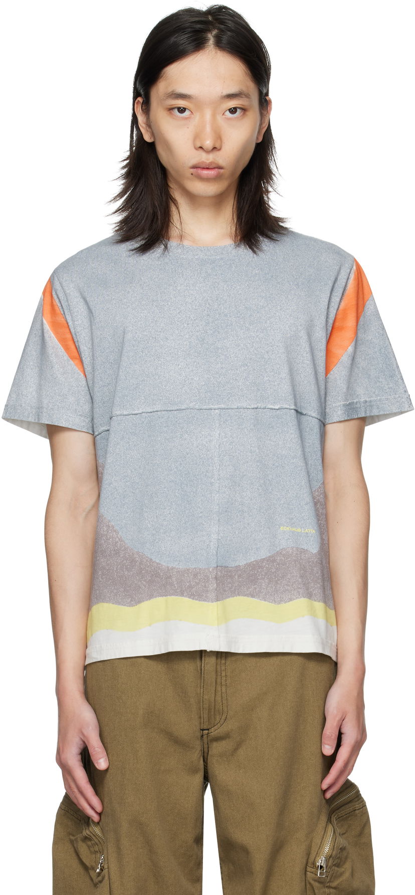 Majica Eckhaus Latta Eckhaus Latta Lapped T-Shirt Siva | 301-EL-PF25-V