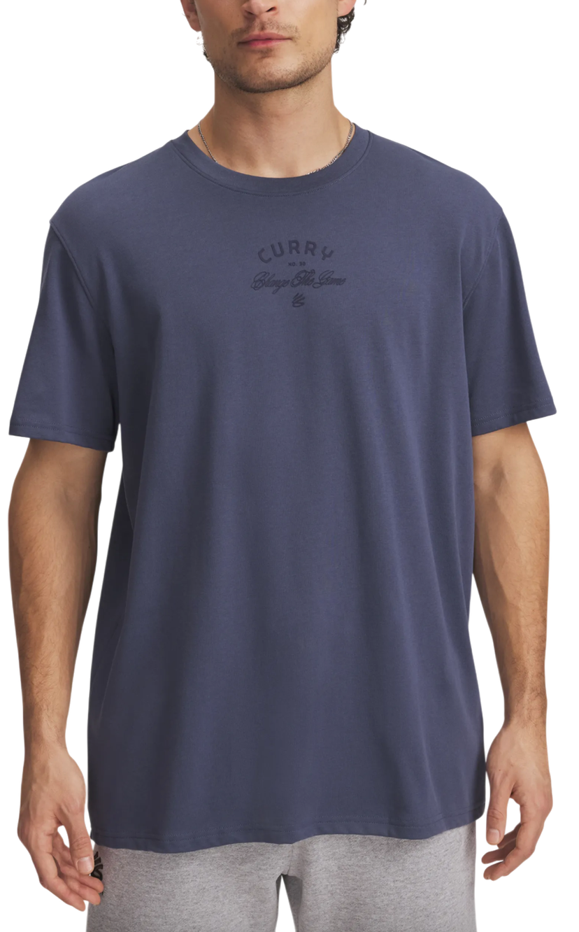 Majica Under Armour Under Armour Curry HW Verbiage T-Shirt Modra | 1390405-044