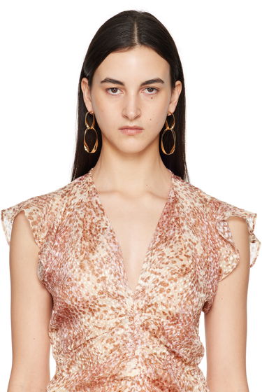 Uhani ISABEL MARANT Isabel Marant Long Twisted Earrings Kovinski | BL0182FA-C1B19B, 2