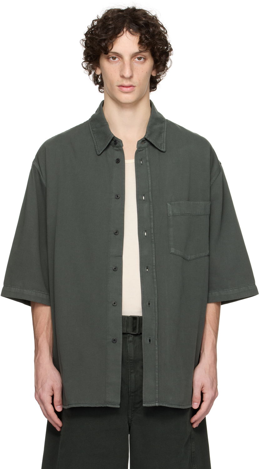 Srajce LEMAIRE Lemaire Short Sleeve Denim Shirt Zelena | SH1174 LD1041