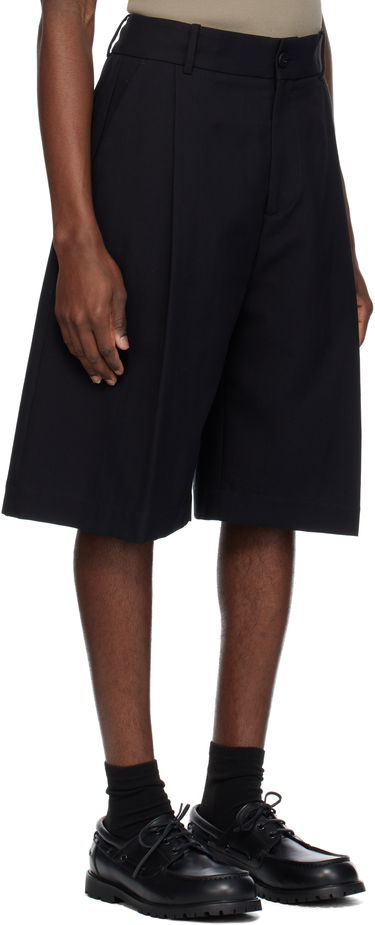 Kratke hlače Studio Nicholson Studio Nicholson Fowld Wide-Leg Shorts Črna | FOWLD SNM - 1187, 1