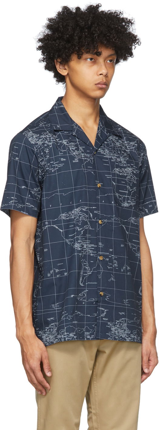 Srajce CLOT Clot Global Haze Print Shirt Mornarica | CLSH20SS20011, 1