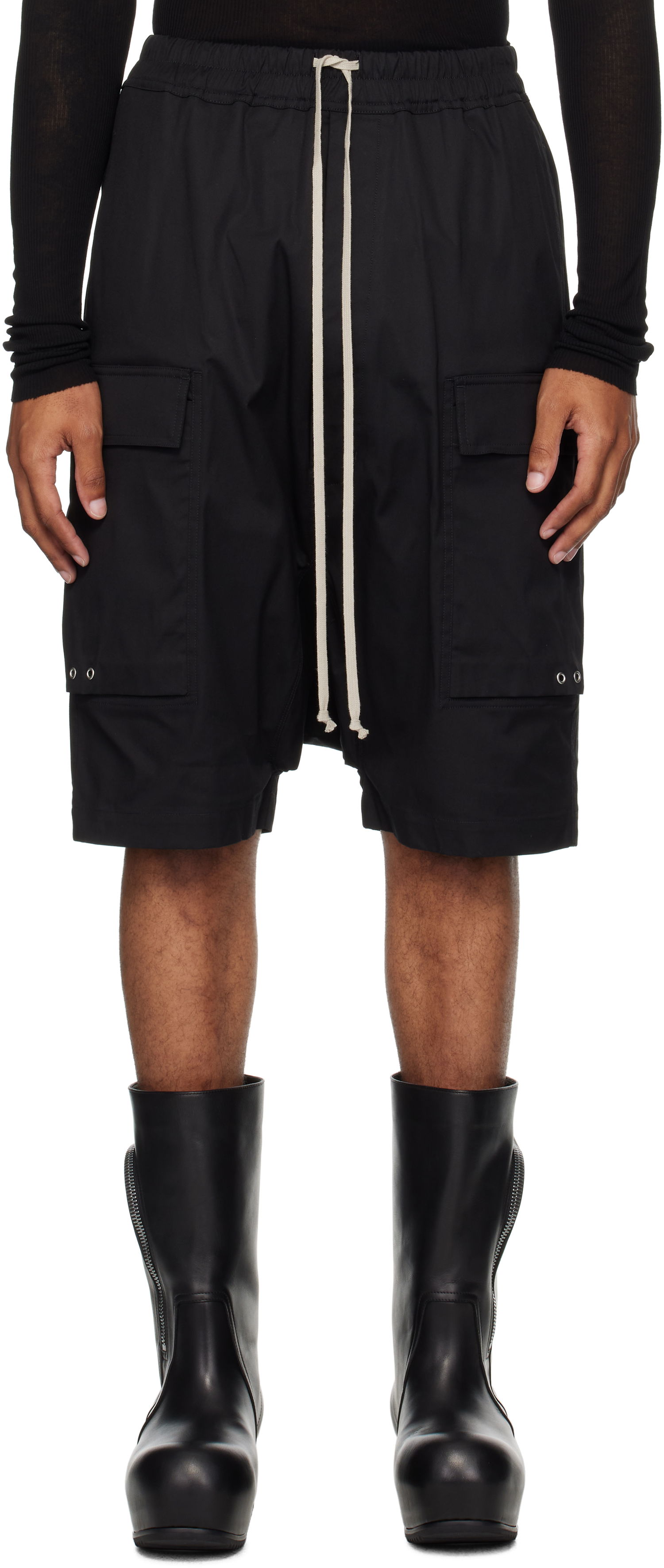 Kratke hlače Rick Owens Rick Owens Concordians Cargo Pods Shorts Črna | RU02E1389 TE, 0