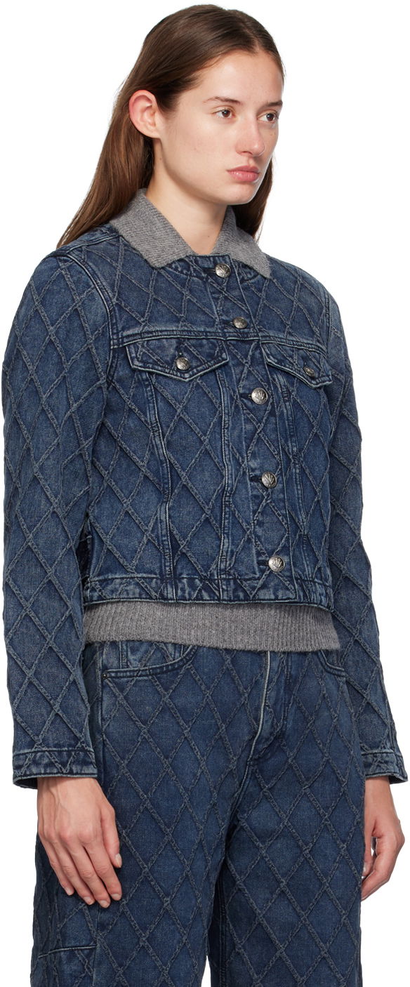 Jakna rag & bone Quilted Denim Jacket Modra | WDD24F1438Q2KA, 1