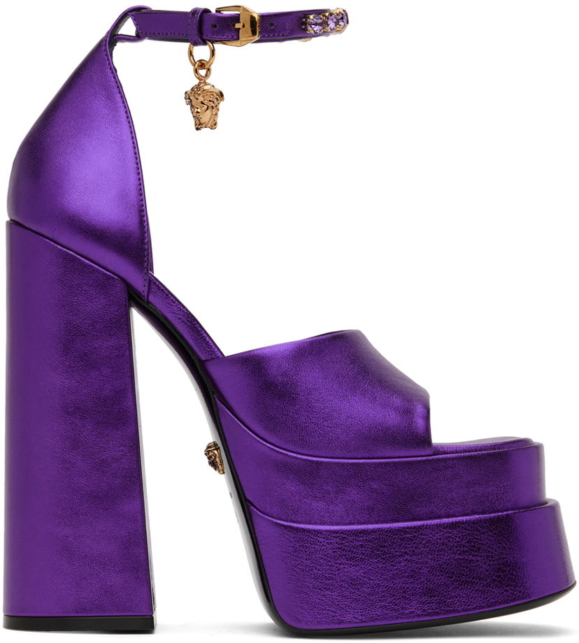 Superge in čevlji Versace Versace Medusa Aevitas Platform Sandals Lila | 1007717_1A04280_1LD2V