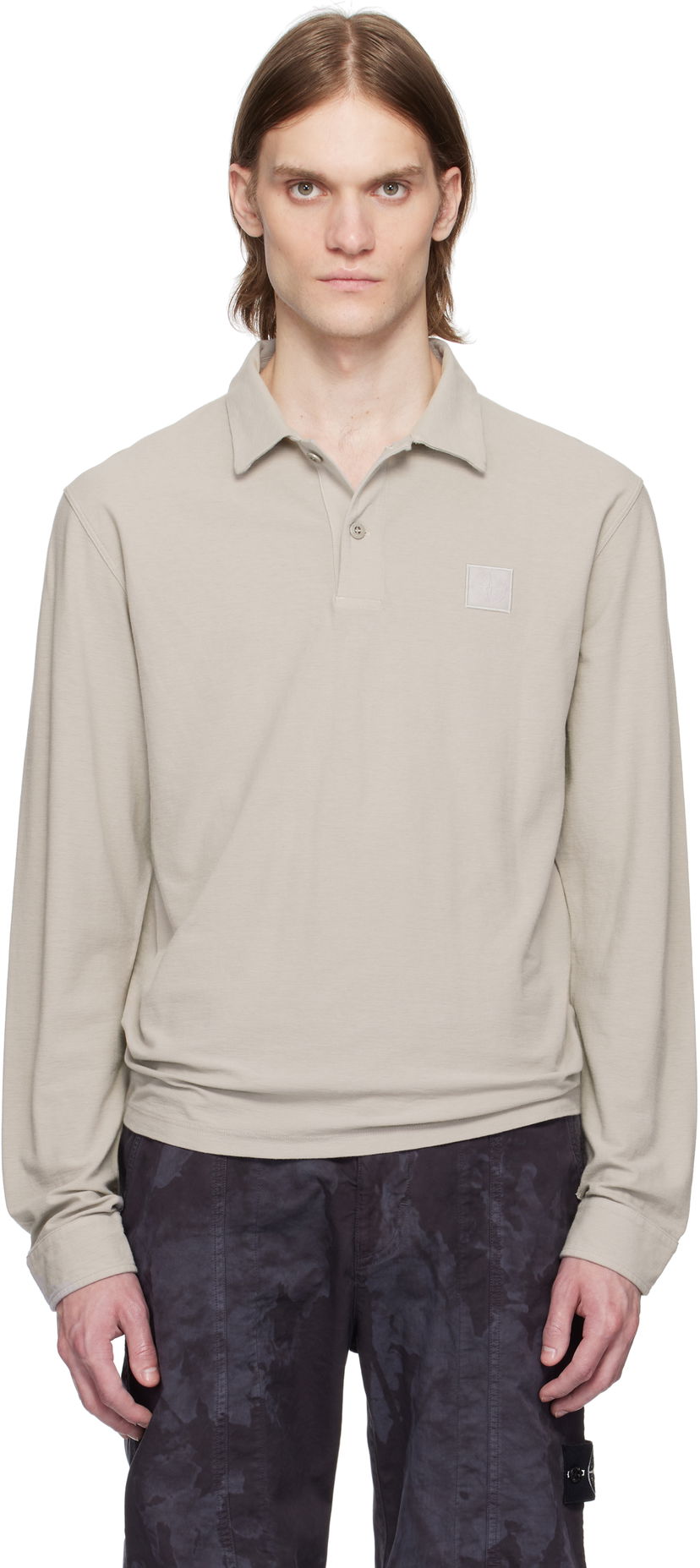 Polo majica Stone Island Stone Island Crepe Cotton Jersey Polo Bež | K1S15 2200005 S0F11