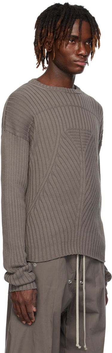 Pleteni pulover Rick Owens Rick Owens Hollywood Round Neck Sweater Siva | RU01E5664 KEC, 1