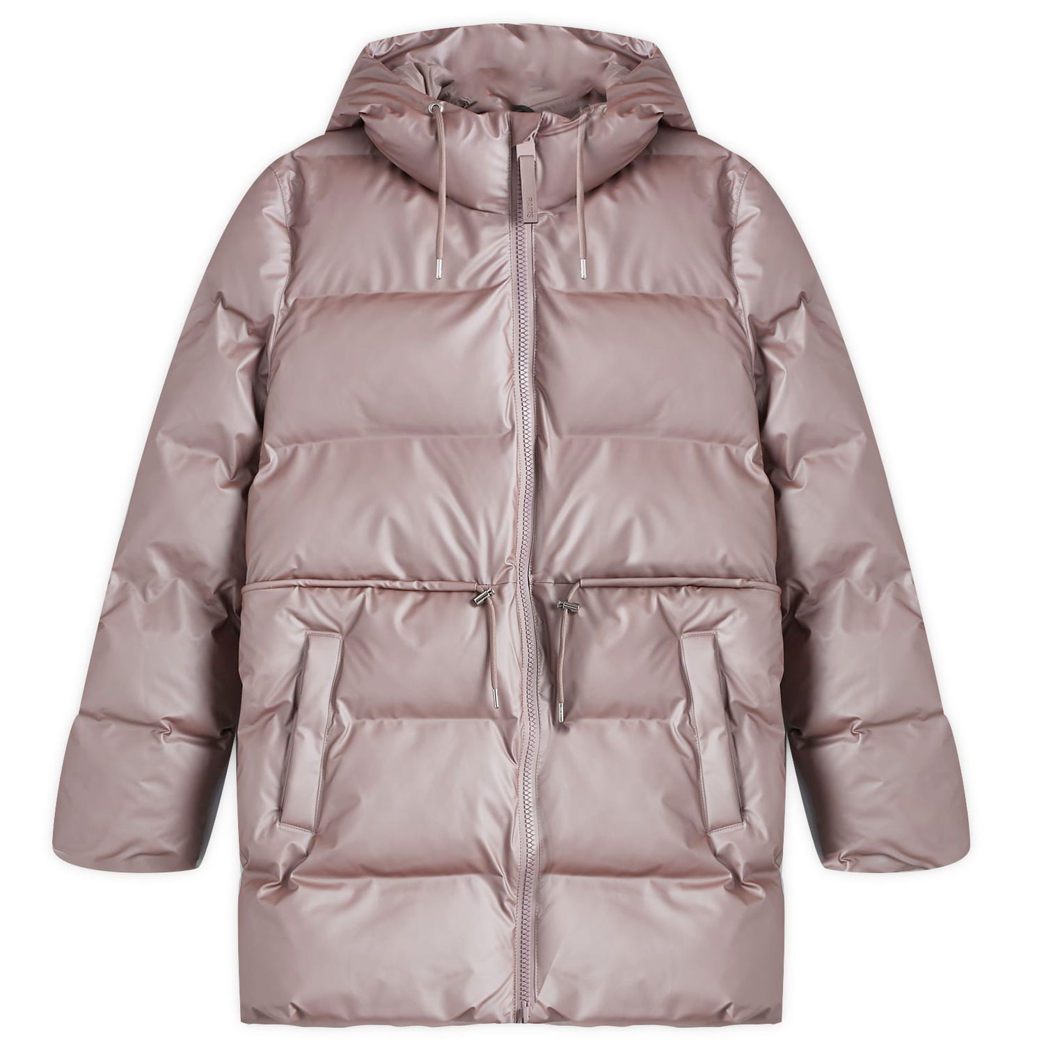 Puhovka Rains Women's Long String Puffer Jacket Roza | 15160-37, 0