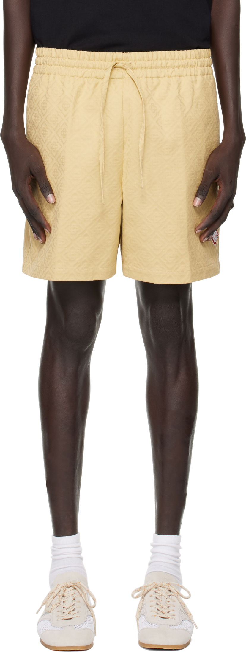 Kratke hlače Casablanca Casablanca Monogram Jacquard Shorts Rumena | MPF25-TR-287-01