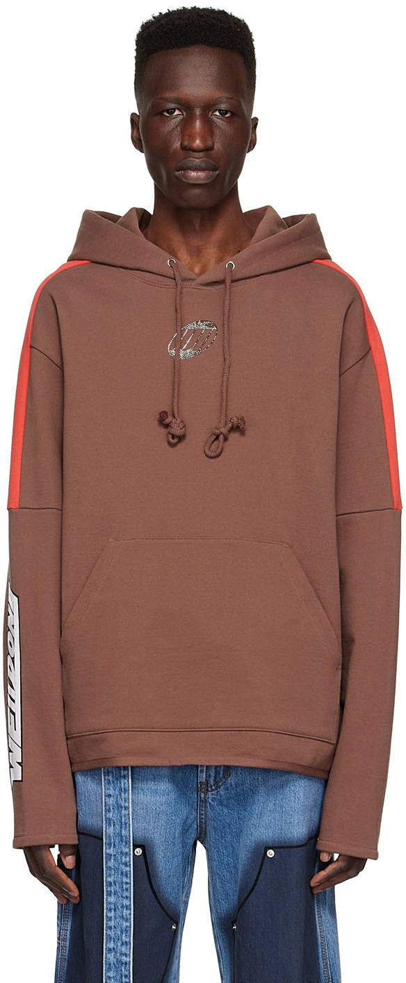 Pulover We11done We11done Cotton Hoodie Rjava | WD-TH1-22-556-U-BR
