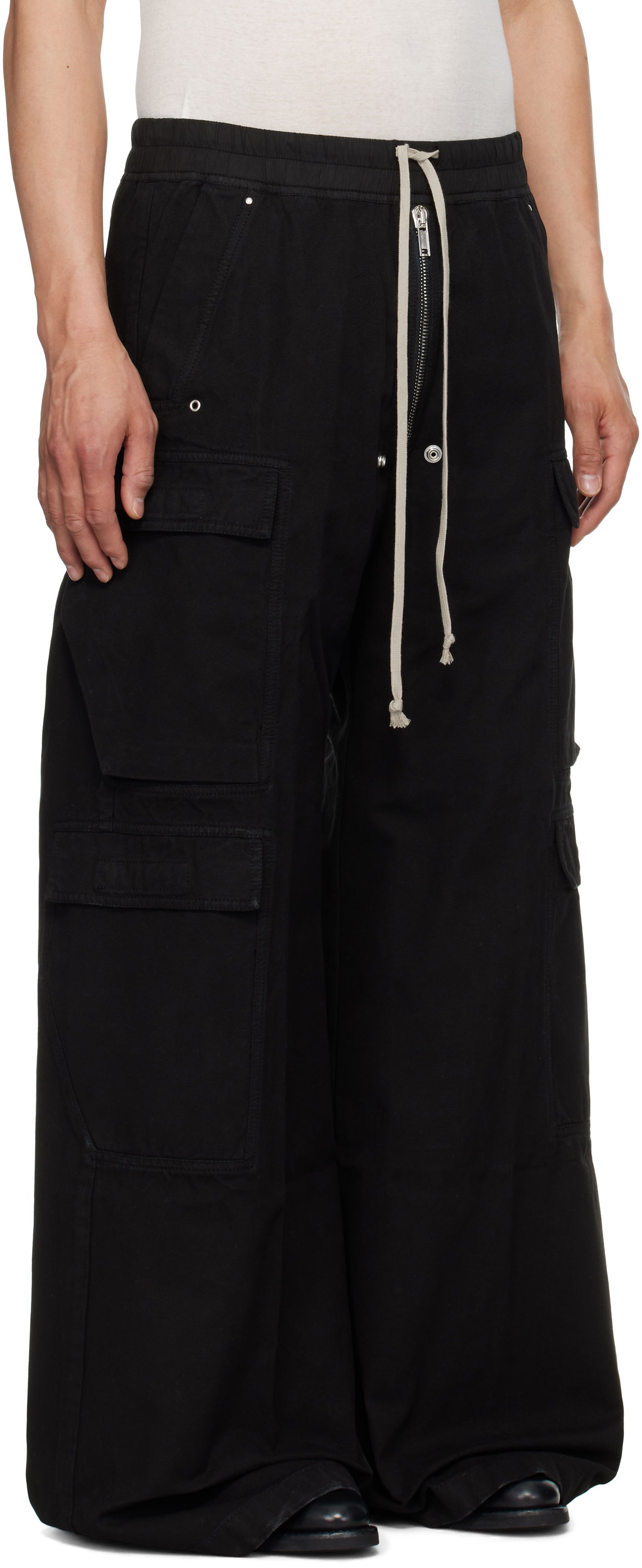 Cargo hlače Rick Owens Rick Owens DRKSHDW Hollywood Double Cargo Jumbo Belas Pants Črna | DU01E3398 CVS, 1