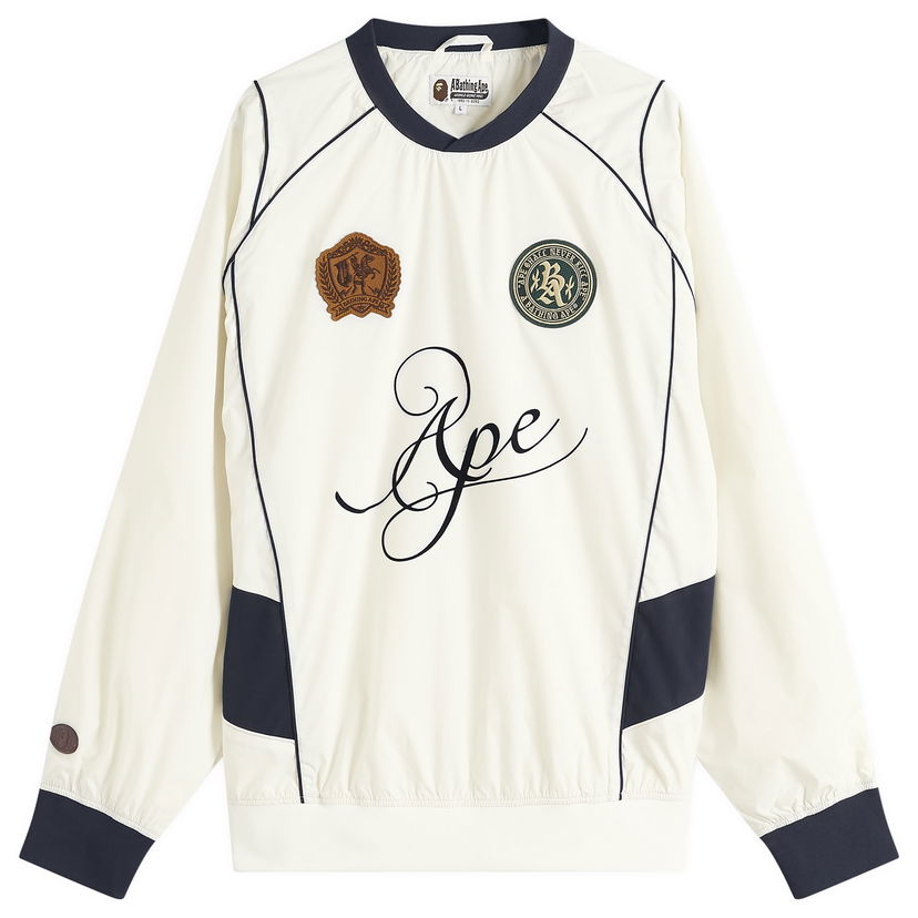 Pulover BAPE Multi Logo Relaxed Fit Pullover, Size Large Bela | 001SWL301317M-WHT