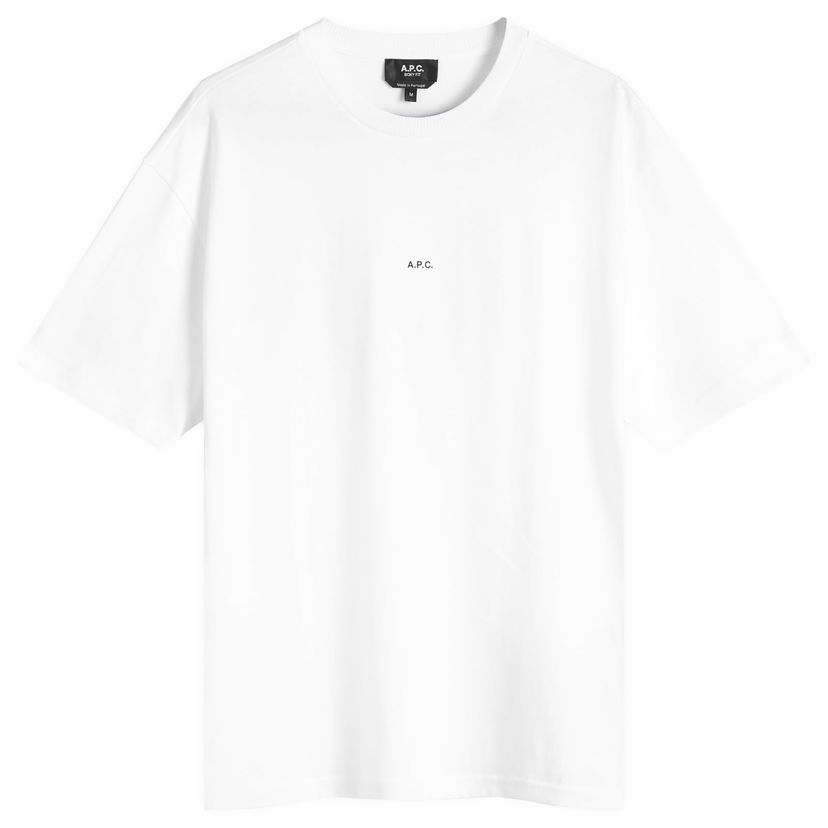 Majica A.P.C. Micro Logo T-Shirt Bela | COHBW-H26386-TAG