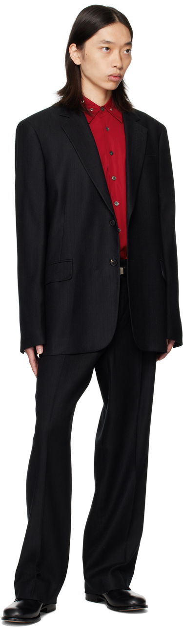 Hlače OUR LEGACY OUR LEGACY Borrowed Pinstripe Trousers Črna | M4254BC, 4