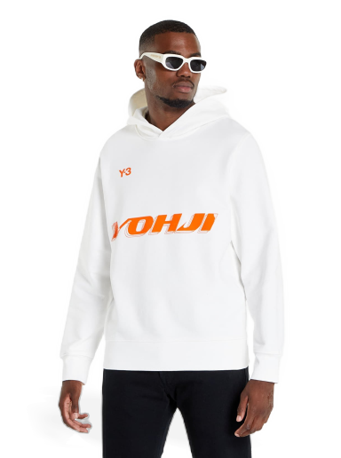 Pulover Y-3 Graphic Hoodie Cor Bela | HT4731