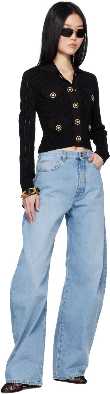 Zapestnica Balmain Chain Leather Bracelet Črna | EN1XH471MBLH, 3