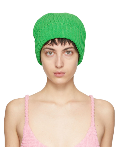 Beanie Bottega Veneta Heavyweight Chenille Beanie Zelena | 689202 V1MS0