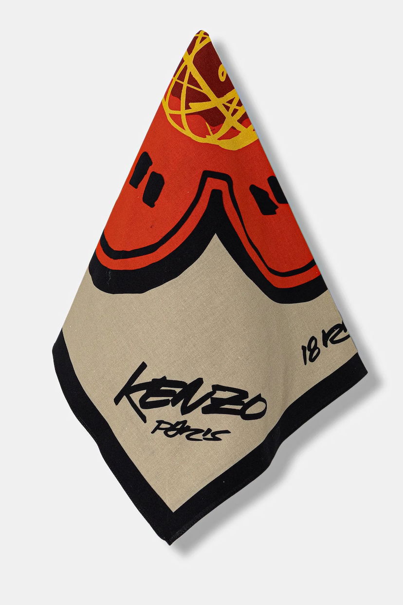 Šala KENZO Kenzo x Futura Printed Bandana Bež | FF68EU230PEH