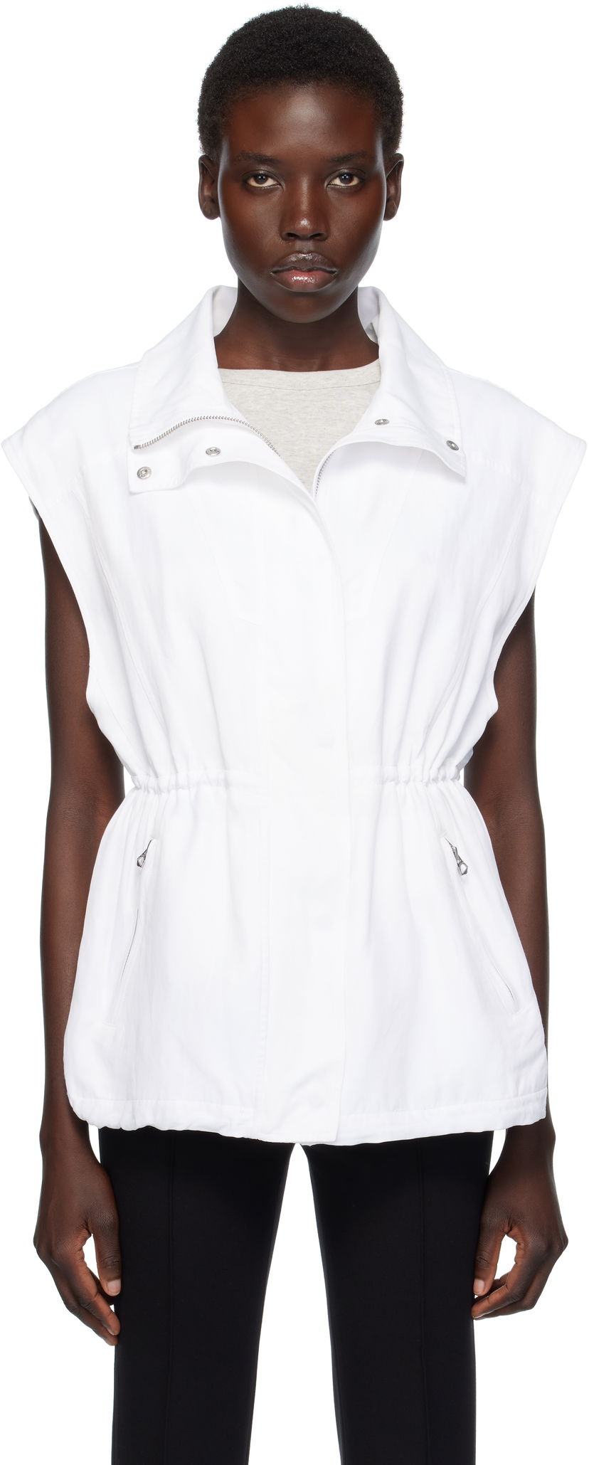 Telovnik rag & bone Rag & Bone Monica Sleeveless Vest Bela | WAW25P40062906