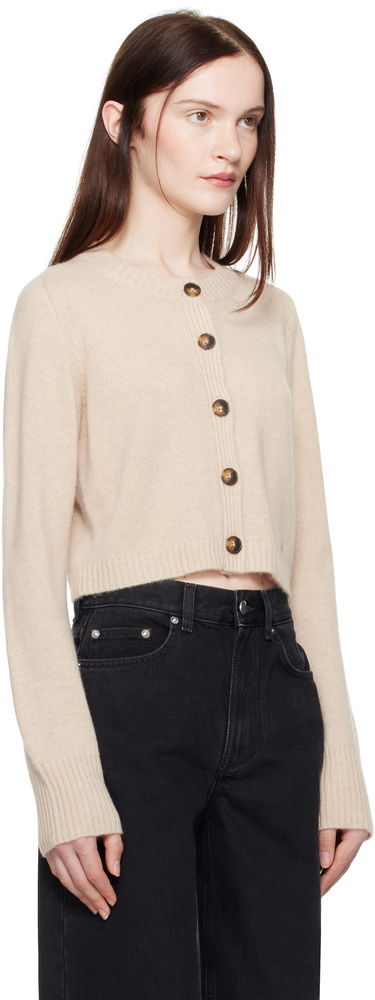 Pleteni pulover Loulou de Saison Loulou de Saison Zephir Cropped Cardigan Bež | ZEPHIR, 1