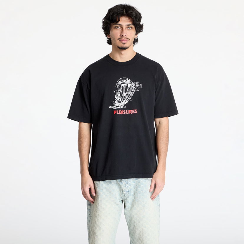 Majica Pleasures Pleasures 9Th Street Graphic T-Shirt Črna | P25SP067 BLACK