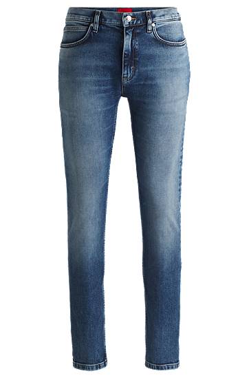 Kavbojke BOSS Extra-Slim Fit Stretch Denim Jeans Modra | 50530593