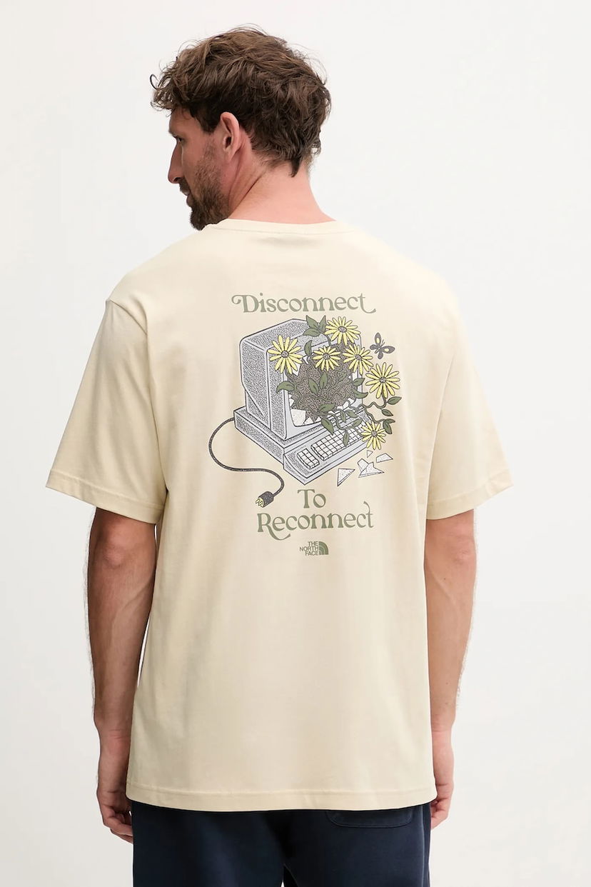 Majica The North Face Connected Relaxed Cotton Graphic T-Shirt Bež | NF0A8EGW3X41
