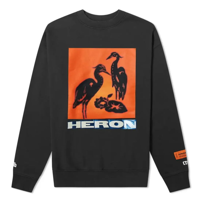 Pleteni pulover HERON PRESTON Heron Preston Tape Crew Sweatshirt Črna | HMBA003F198080030488