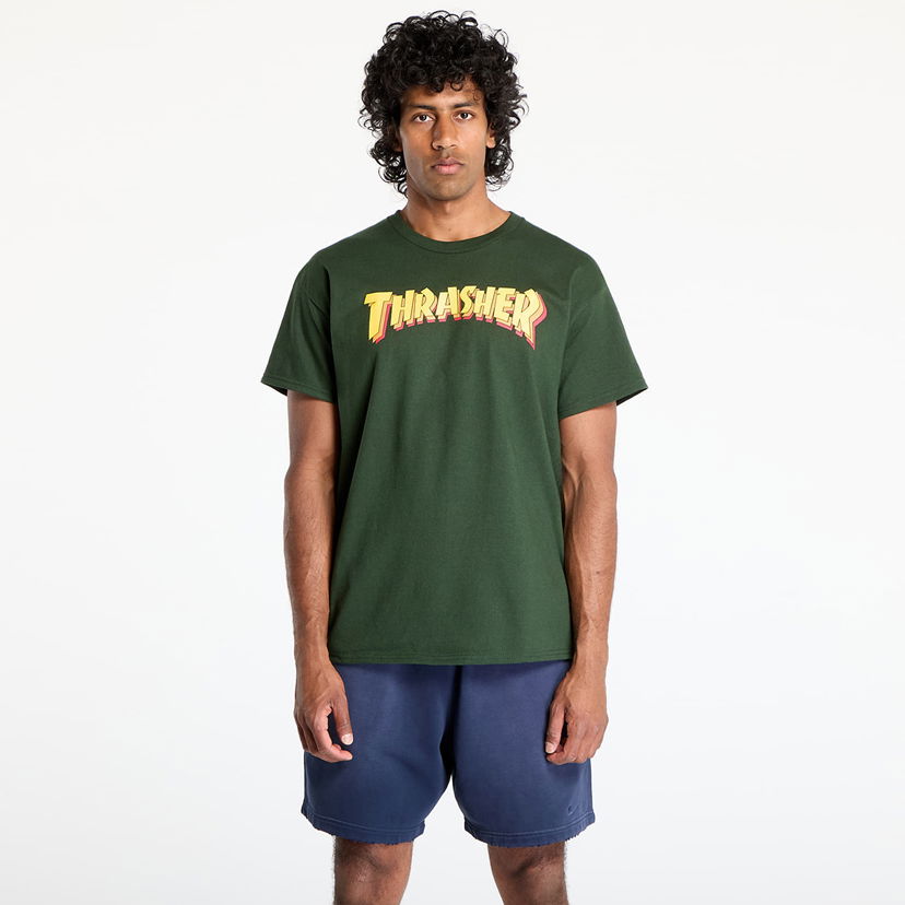 Majica Thrasher Thrasher Stacked T-Shirt Zelena | 145687