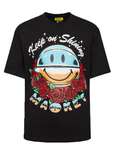 Majica MARKET Smiley Keep On Shining Tee Črna | 399001061