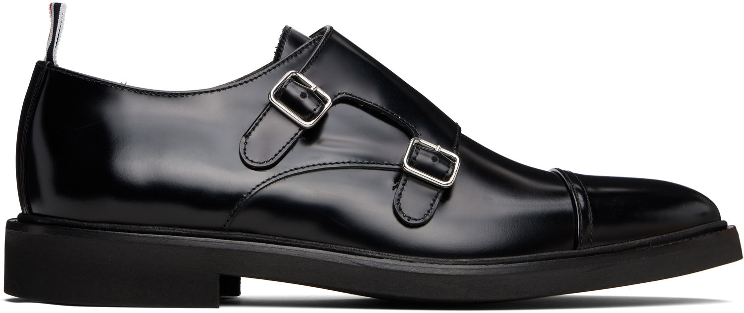 Oblačila Thom Browne Thom Browne Soft Spazzolato Double Monk Strap Shoes Črna | MFG018C-L0043, 0