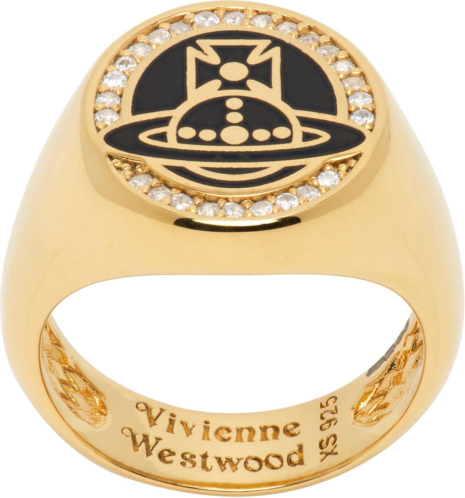 Prstan Vivienne Westwood Vivienne Westwood Gold-Tone Sussex Ring Rumena | 64040186-01R867-, 0