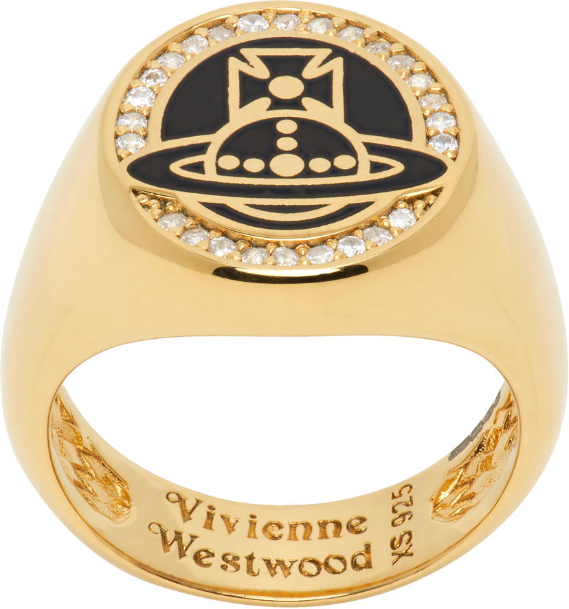 Prstan Vivienne Westwood Vivienne Westwood Gold-Tone Sussex Ring Rumena | 64040186-01R867-