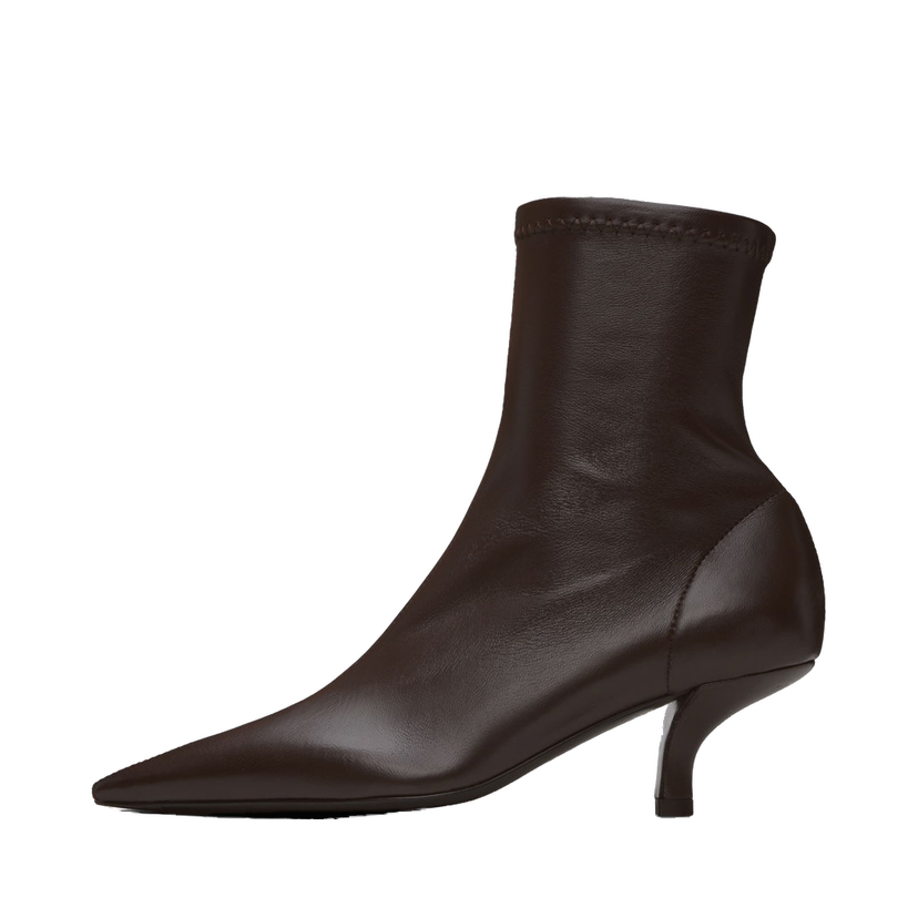Superge in čevlji TOTEME 'The Heeled Sock' Kitten Heel Boots Rjava | 244-WAS0161-LE0089