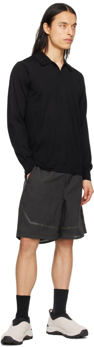 Polo majica NORSE PROJECTS Norse Projects ARKTISK Single-Button Polo Črna | N45-0539, 3