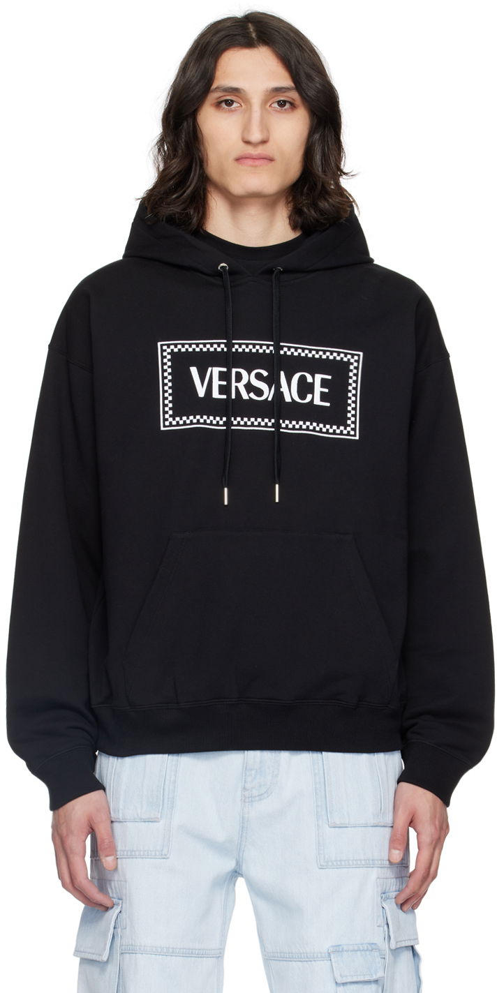 Pulover Versace Black 90s Vintage Hoodie Črna | 1012564_1A09063, 0