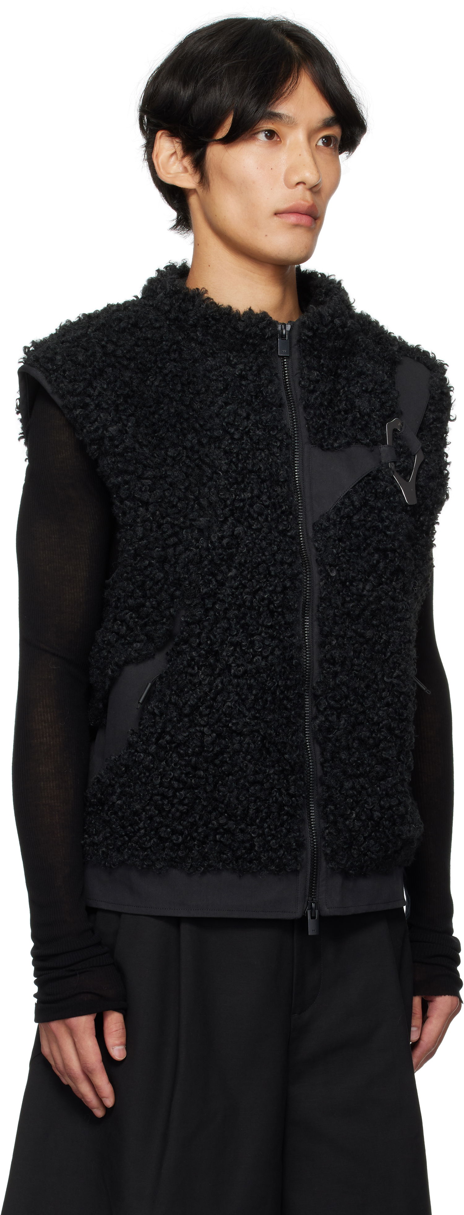 Telovnik HELIOT EMIL HELIOT EMIL Chiaroscuro Fleece Vest Črna | PREAW25_M_03_038_BLK01, 1