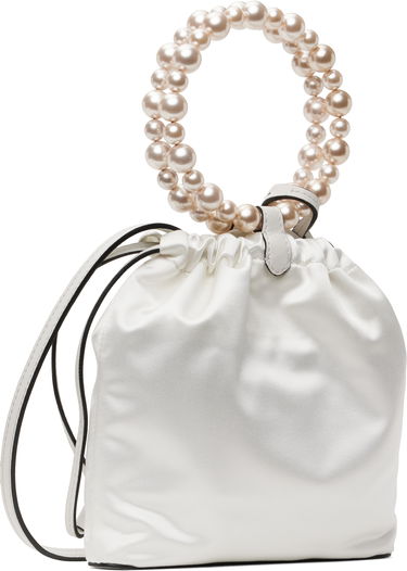 Torbica Moschino Moschino Satin Drawstring Pearl Handle Bag Bela | MC4251PP0MOR110A, 2