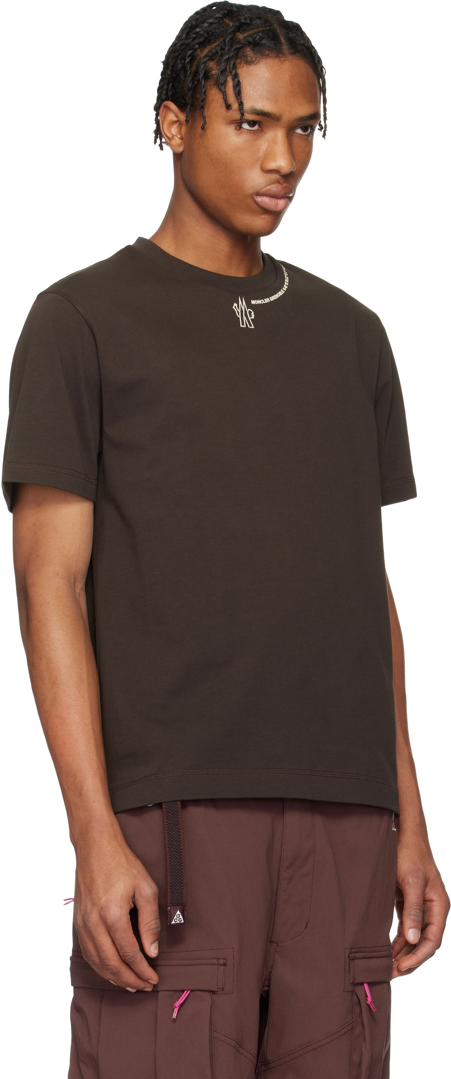 Majica Moncler Moncler Grenoble Logo Cotton T-Shirt Rjava | K10978C0000783927, 1