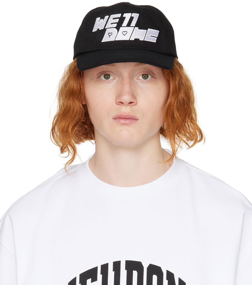 Kapa We11done We11done Square Logo Washed Cap Črna | WD-AH3-22-416-U-BK