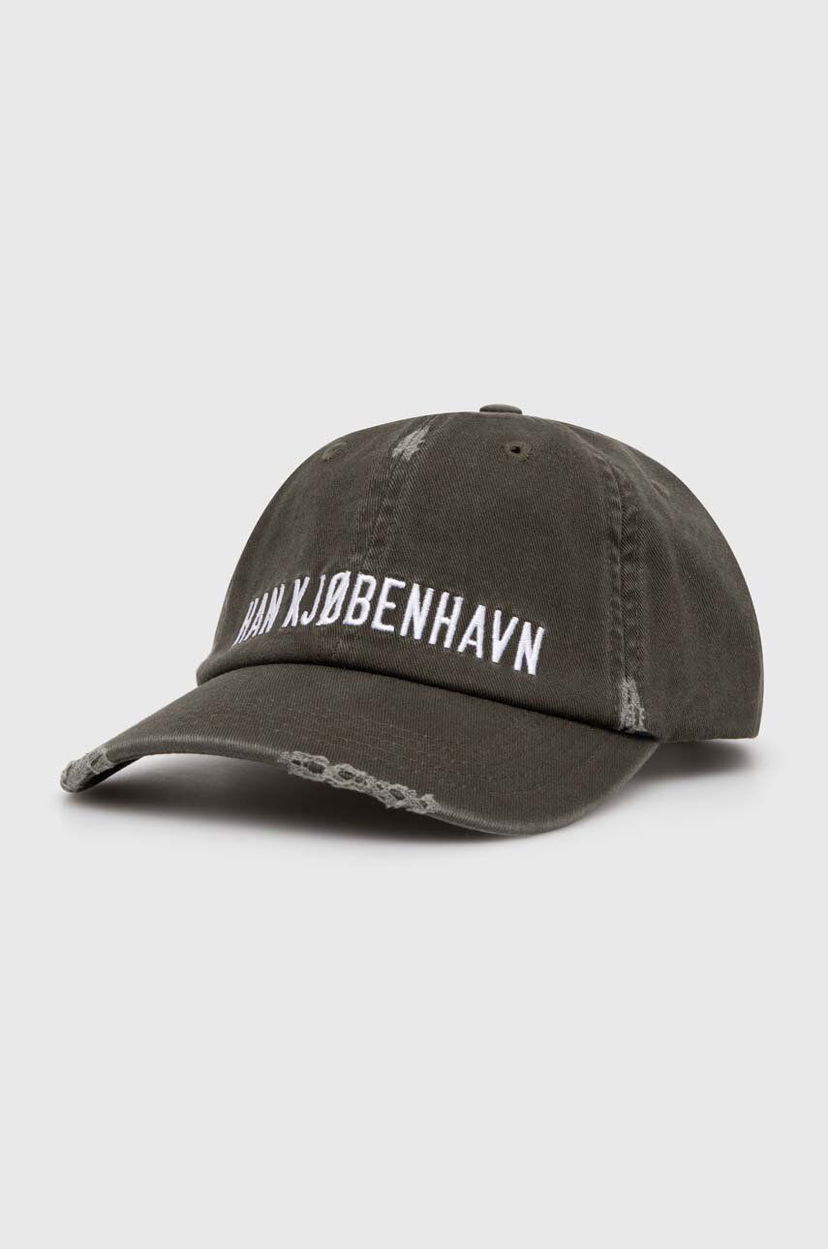 Kapa Han Kjøbenhavn Signature Distressed Cap Zelena | A.132999