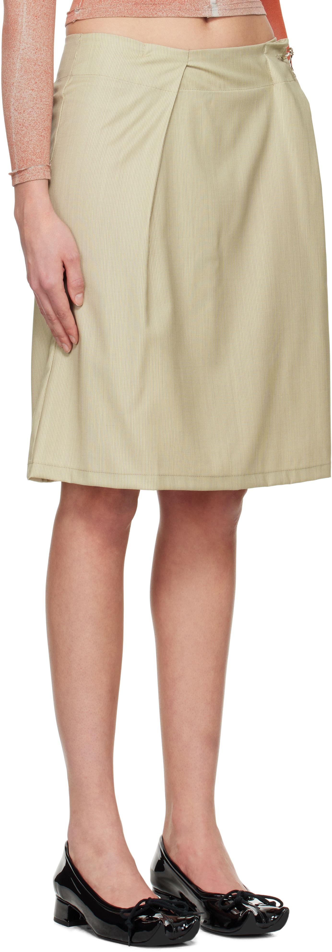 Krila Serapis Serapis Jewel Rudder Midi Skirt Bež | SS25_RS_1, 1