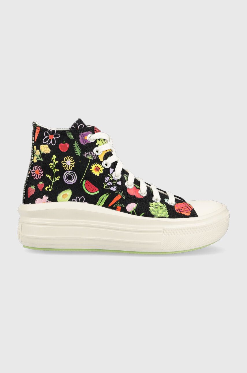 Superge in čevlji Converse Kecky Chuck Taylor All Star Move HI dámské, černá barva, A06064C Črna | A06064C, 0