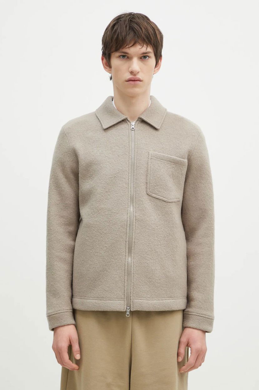 Jakna Samsoe Samsoe Wool Shirt Jacket Bež | M22400082