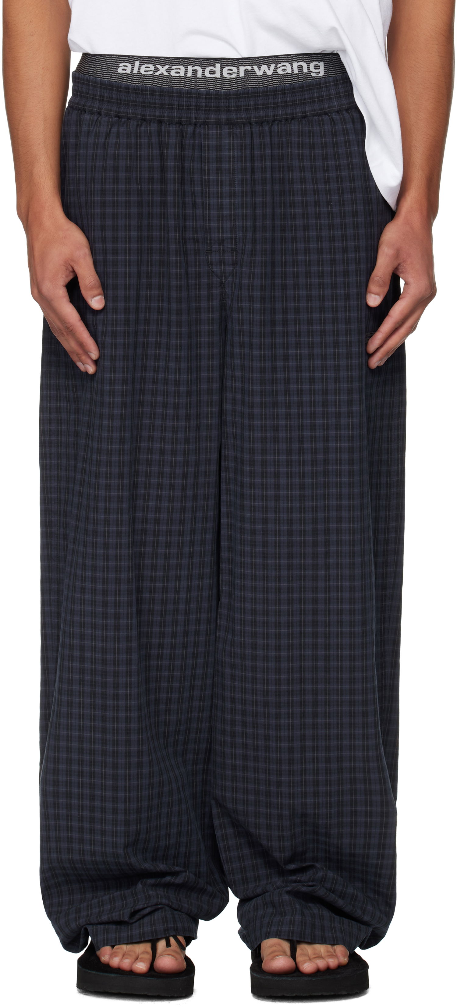 Hlače Alexander Wang Alexander Wang Relaxed Trousers Modra | 6WC3254885, 0