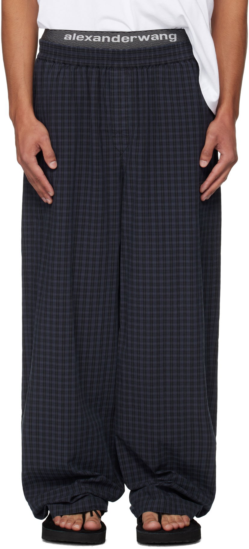 Hlače Alexander Wang Alexander Wang Relaxed Trousers Modra | 6WC3254885