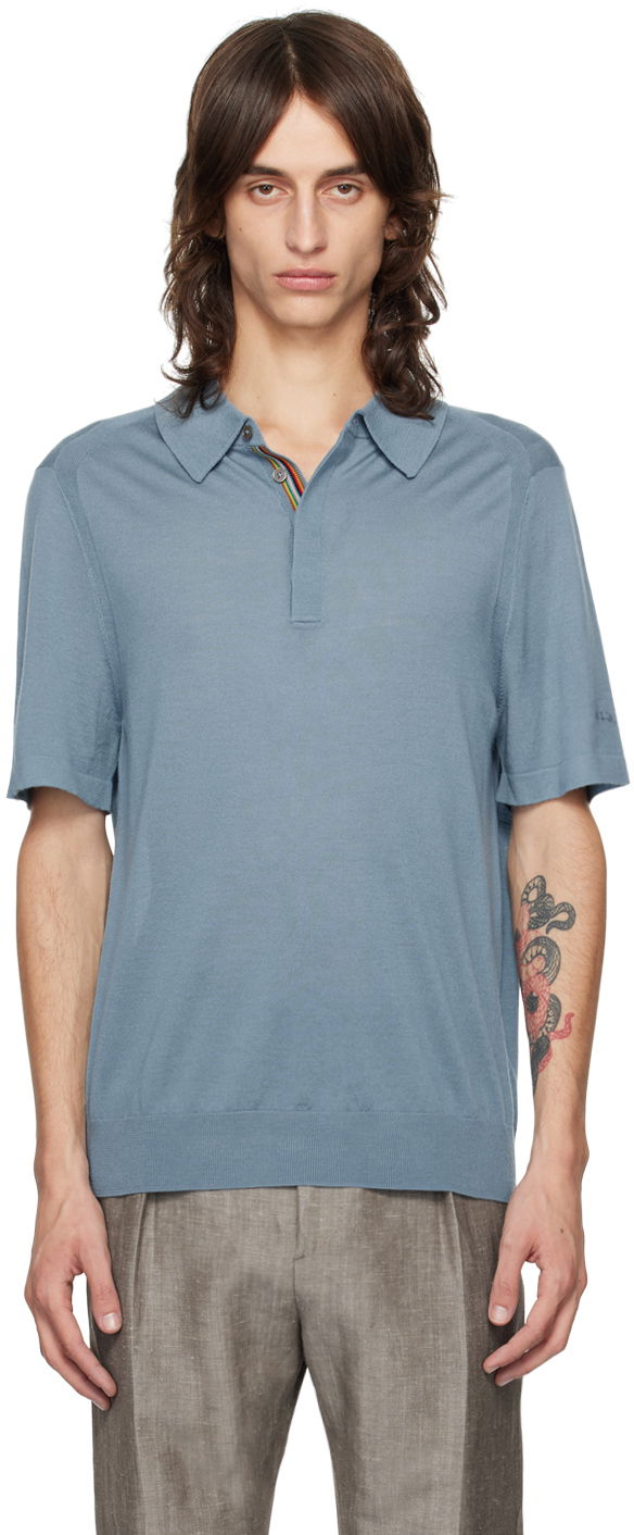 Polo majica Paul Smith Paul Smith Spread Collar Polo Modra | M1R-903Y-M02093-42