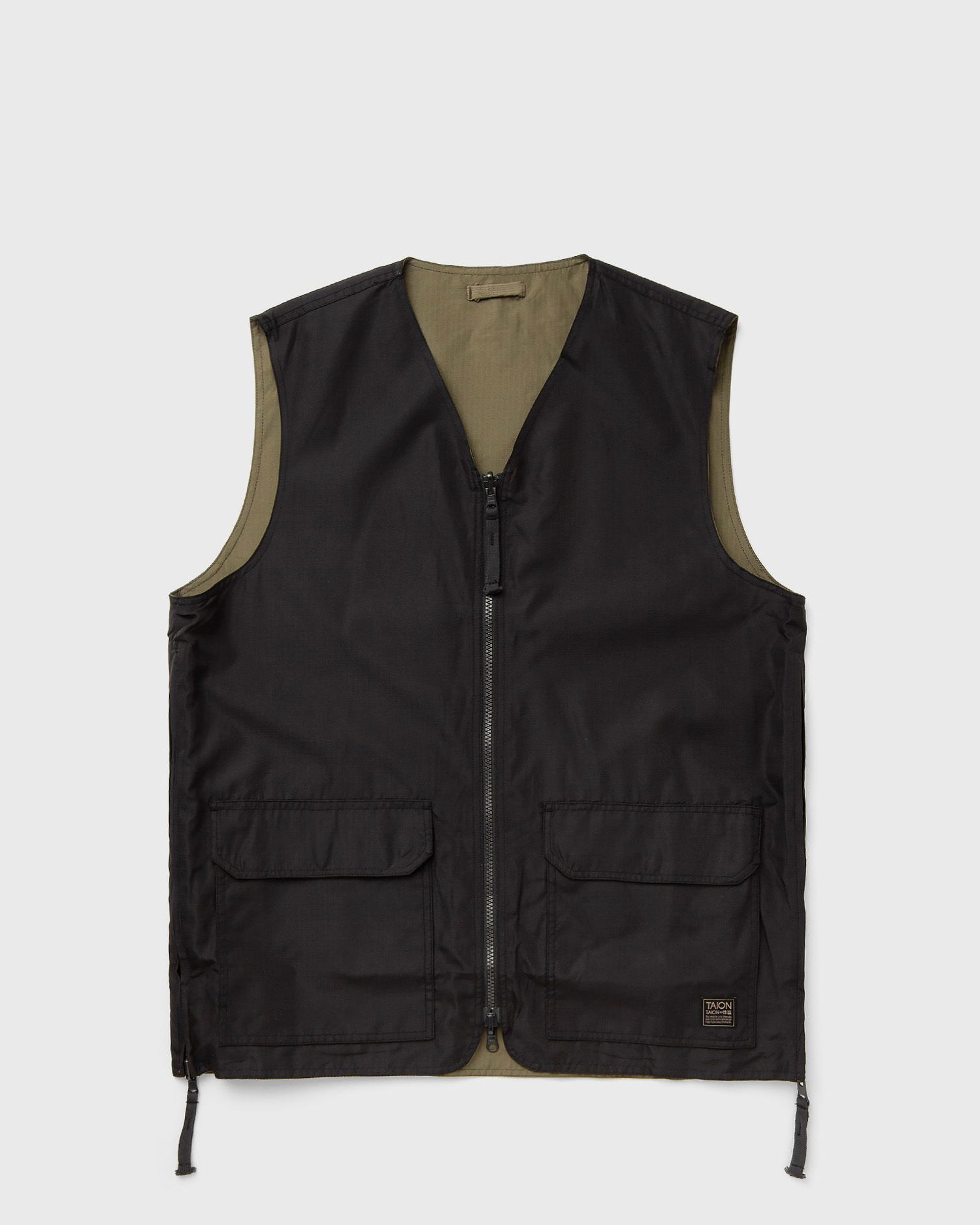 Telovnik TAION MILITARY RVS V NECK VEST Črna | TAION-R001ZNDML-1-BLACK, 0