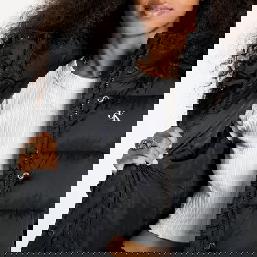 Puhovka CALVIN KLEIN Shiny Monologo Jacket Črna | J20J224616 BEH, 4